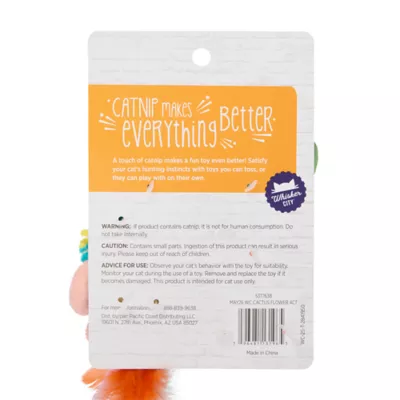 Whisker City® Cactus Flower Cat Toys 4-Pack - Image 3