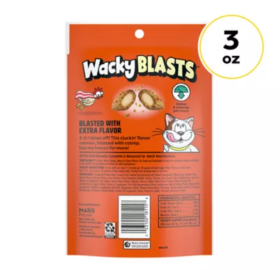 Temptations Wacky Blasts Crunchy Cat Treats  - Cluckin' Bacon, 3 OZ - Image 9