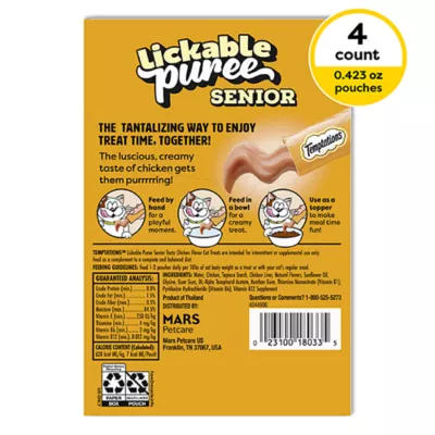 Temptations™ Lickable Puree Senior Cat Treat - 1.7 Oz - Image 8