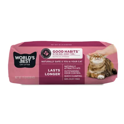 World's Best® Good Habits® Multi-Cat Corn Cat Litter - Unscented, Natural - Image 3