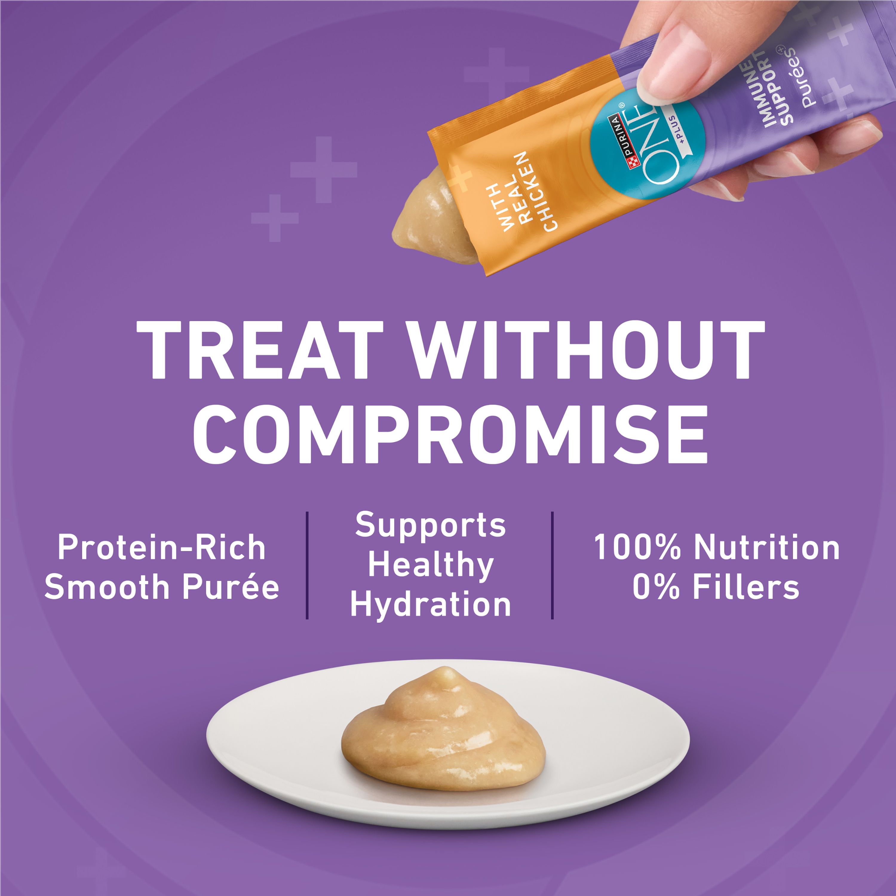 Purina® ONE® +Plus Immune Support Cat Treat - Puree, 4 Ct - thumbnail 4