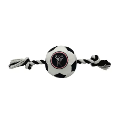 Pets First Inter Miami CF Soccer Ball Rope Toy - Image 1