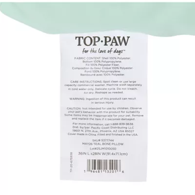 Top Paw® Bone Pillow, Teal - Image 5
