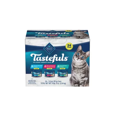 Blue Buffalo Tastefuls Adult Cat Wet Food - Flaked, Variety Pack, 24 Ct - Image 1