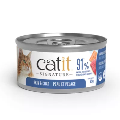 Catit Signature Skin & Coat Seafood & Chicken Pâté Adult Wet Cat Food - Image 1