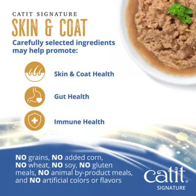Catit Signature Skin & Coat Seafood & Chicken Pâté Adult Wet Cat Food - Image 5