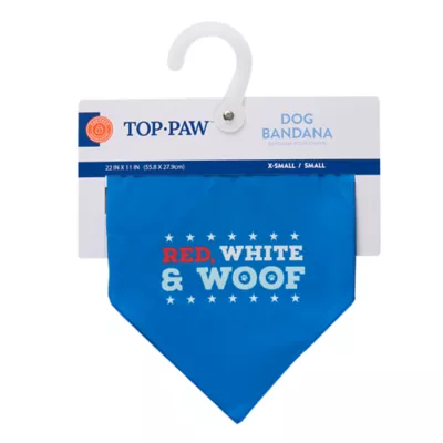 Top Paw® Red, White & Woof Bandana - Image 4