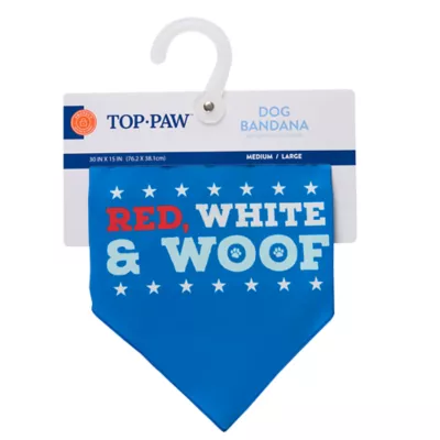 Top Paw® Red, White & Woof Bandana - Image 4