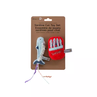 Dexypaws Sardine Cat Toy Set - 2ct - Image 1
