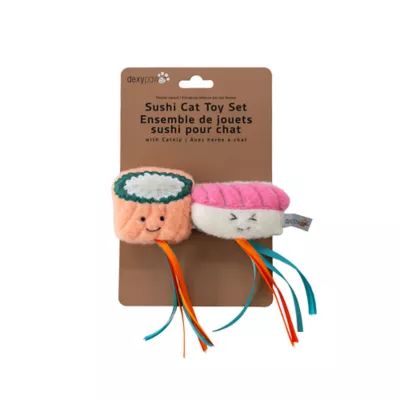Dexypaws Sushi Cat Toy Set - 2ct - Image 1
