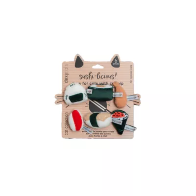 Dexypaws Sushi Cat Toy Set - 6ct - Image 1
