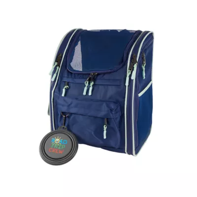 Top Paw® All-Day Travel Pet Backpack with Bowl, Navy, Up to 25 lbs - Image 1