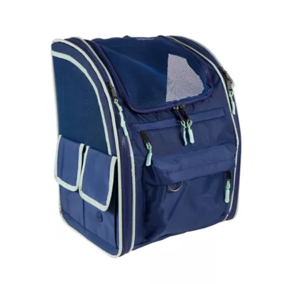 Top Paw® All-Day Travel Pet Backpack with Bowl, Navy, Up to 25 lbs - Image 2