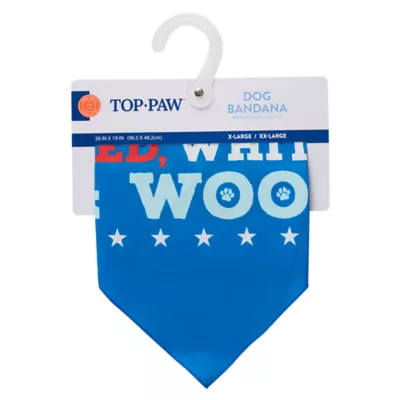 Top Paw® Red, White & Woof Bandana - Image 4