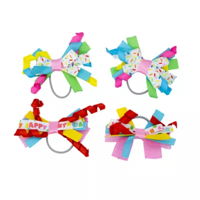 Celebrations Buttons & Bones Birthday Hair Bow Set 4 Pack - Image 1