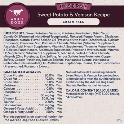 Natural Balance Limited Ingredient Reserve Grain Free Dry Dog Food, Sweet Potato & Venison Recipe - Image 6