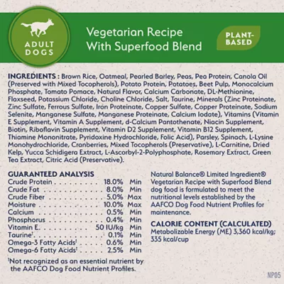 Natural Balance Limited Ingredient Dry Dog Food, Vegetarian Recipe with Superfood Blend - Image 6