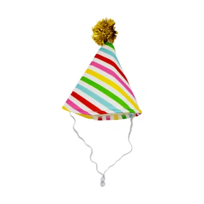 Celebrations Buttons & Bones Striped Birthday Party Hat - Image 1