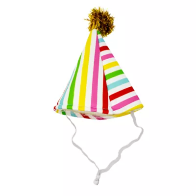 Celebrations Buttons & Bones Striped Birthday Party Hat - Image 2