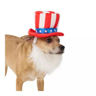 Top Paw® American Flag Hat with Beard Headband - Image 1