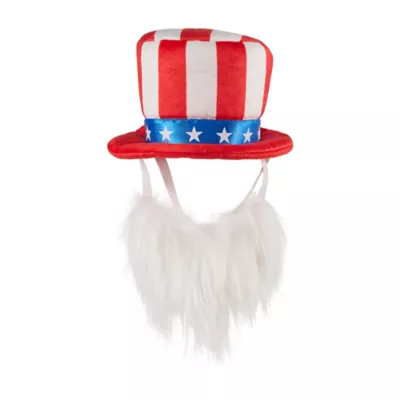 Top Paw® American Flag Hat with Beard Headband - Image 2