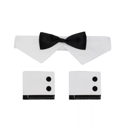 Celebrations Buttons & Bones Wedding Tuxedo Bandana & Cuff Set - Image 1