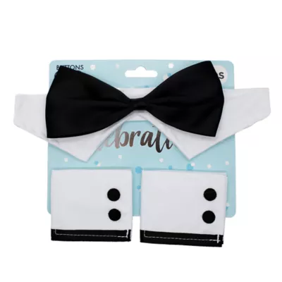 Celebrations Buttons & Bones Wedding Tuxedo Bandana & Cuff Set - Image 5