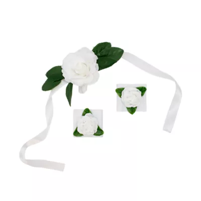 Celebrations Buttons & Bones Wedding Floral Neck Ribbon & Corsage - Image 1