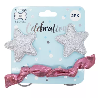 Buttons & Bones Everyday Bow & Star Hair Bow Set - Image 3