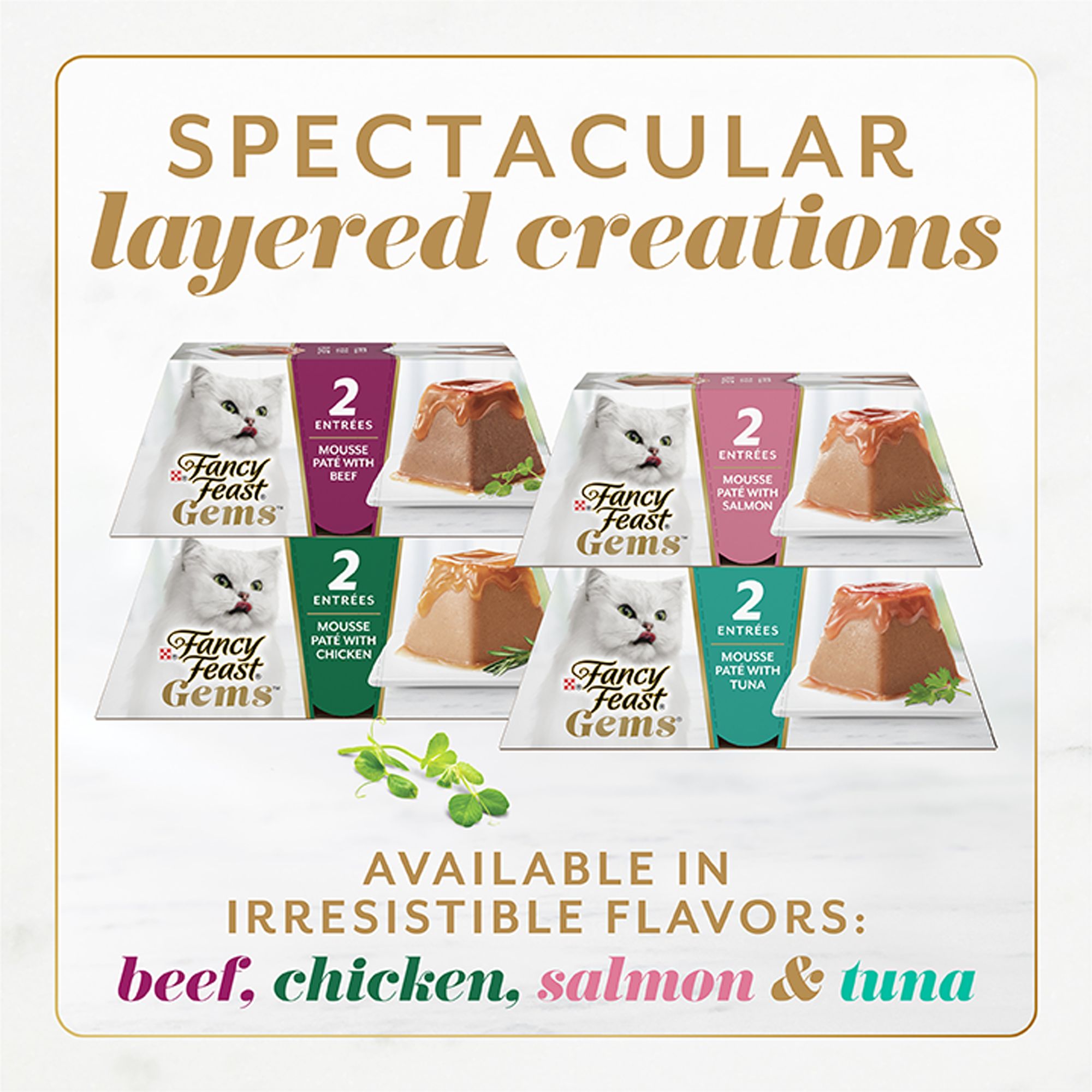 Fancy Feast® Gems® Adult Wet Cat Food - Mousse Pate, Variety Pack