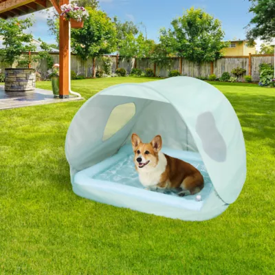 Top Paw® Cooling Mat Lounger with Shade - Image 2