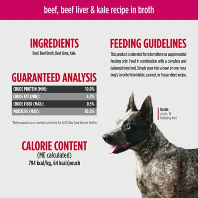 Nulo Meaty Pouches Adult Wet Dog Food Variety Pack - Beef, Chicken & Green Beans, Chicken & Duck - Image 9