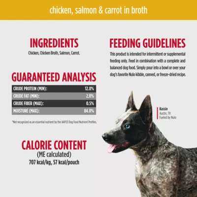 Nulo Meaty Pouches Adult Wet Dog Food Variety Pack - Lamb, Mackerel, & Chicken - Image 4