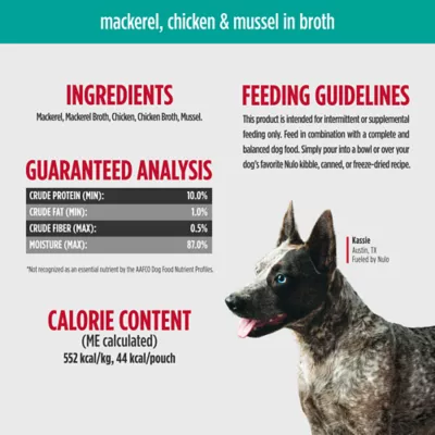 Nulo Meaty Pouches Adult Wet Dog Food Variety Pack - Lamb, Mackerel, & Chicken - Image 5