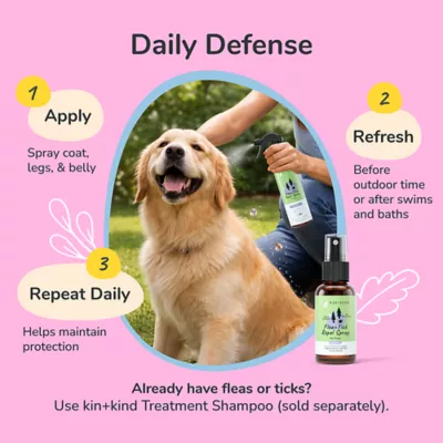 kin+kind Flea+Tick Repel Spray for Dogs, Natural Essential Oil, Lavender Scent, 1 fl oz - Image 8