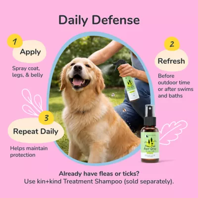 kin+kind Flea+Tick Repel Spray for Dogs, Natural Essential Oil, Lemon Grass Scent, 1 fl oz - Image 8