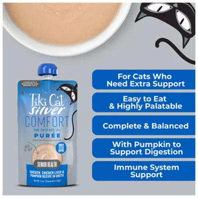 Tiki Cat Silver Comfort Senior Wet Cat Food - Grain Free, Puree, 6 Oz. - Image 4