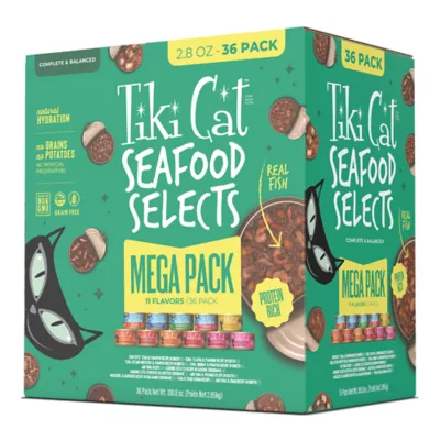 Tiki Cat Adult Cat Wet Food - Grain Free, Seafood Select, Mega Pack, 36 Ct - Image 1