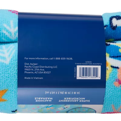 Top Paw® Microfiber Hooded Dog Towel, Road Trip, One Size - Image 5