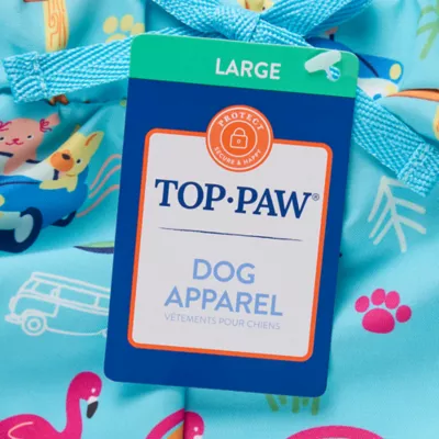 Top Paw® Dino Dog Swim Trunks - Image 4