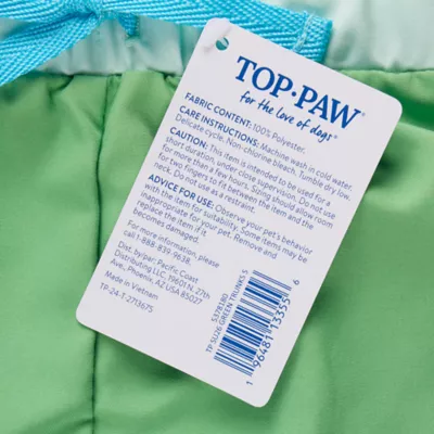 Top Paw® Dog Swim Trunks, Green - Image 5