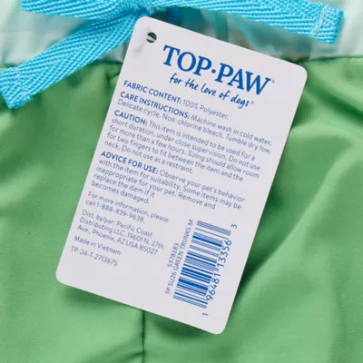 Top Paw® Dog Swim Trunks, Green - Image 5
