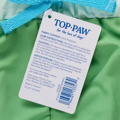 Top Paw® Dog Swim Trunks, Green - Image 5