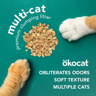 Okocat® Multi-Cat Clumping Wood Cat Litter - Low Dust, Natural - Image 3