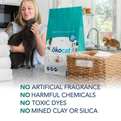 Okocat® Multi-Cat Clumping Wood Cat Litter - Low Dust, Natural - Image 9