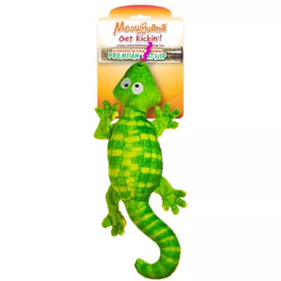 Mewoijuana Lizzard Refillable Catnip Kicker Cat Toy - Image 1