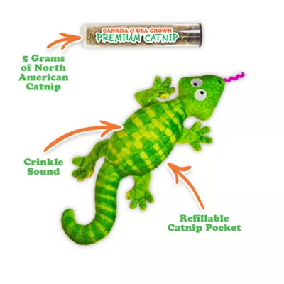 Mewoijuana Lizzard Refillable Catnip Kicker Cat Toy - Image 3