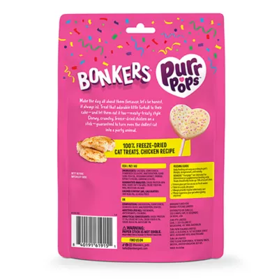 Bonkers™ Purr Pops™ Lickable Cat Treats - Birthday Sprinkles, 4 Ct - Image 2