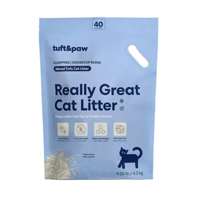 Tuft & Paw Really Great Cat Litter®, Mult-Cat Mixed Tofu Cat Litter - Low Tracking, Low Dust - Image 1