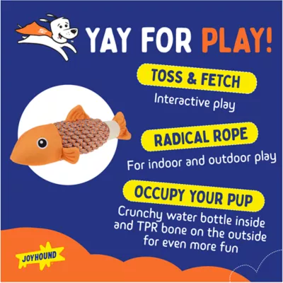 Joyhound® Fish Rope with Bone Dog Toy - Image 2